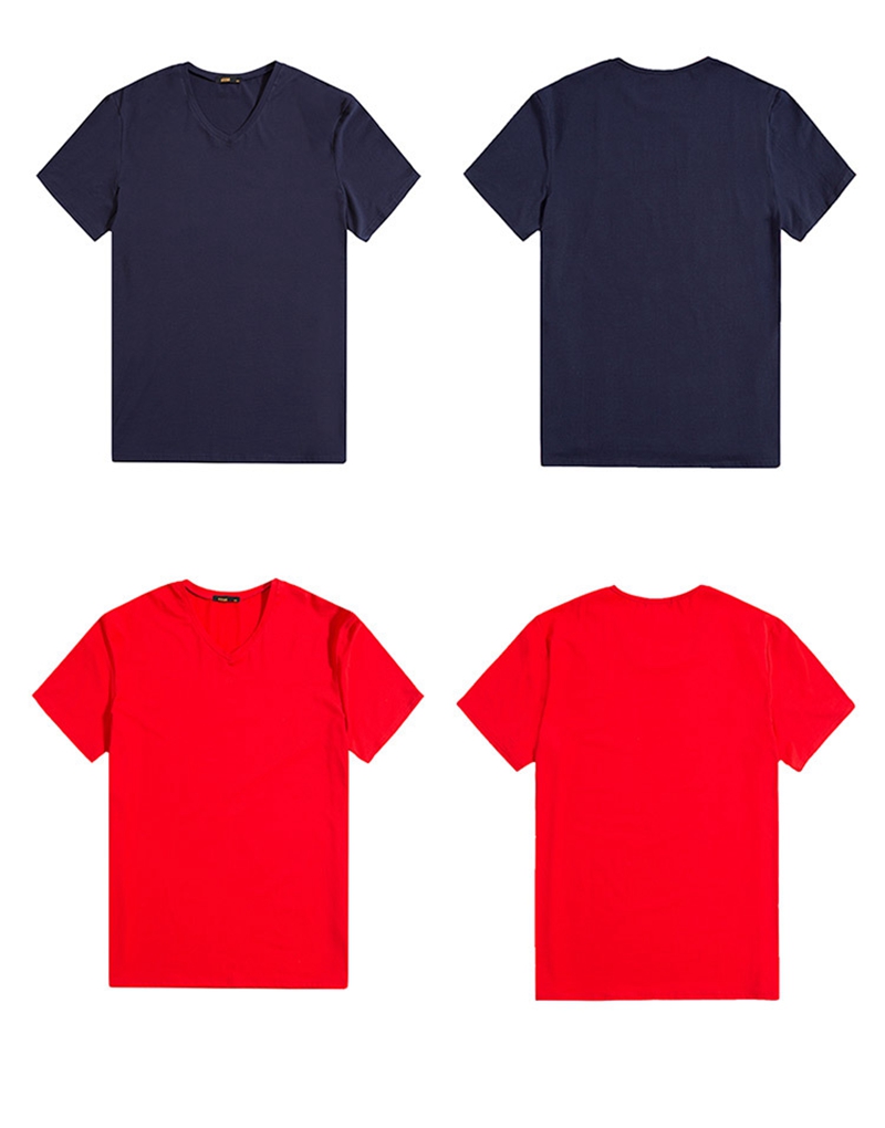 Summer-color-Big-size-shirt-XL-Black-male--men-oversize-half-sleeve-T-shirt-collar-short-sleeved-red-32794860028