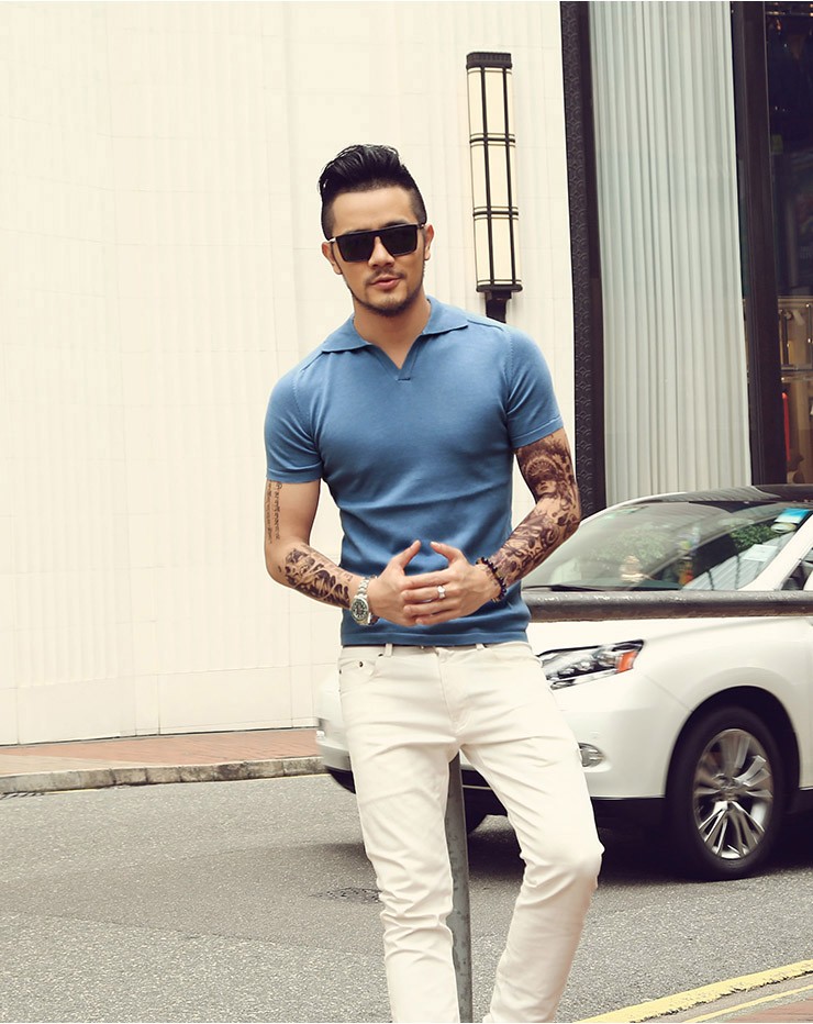 Summer-men-tops-tees-Short-Sleeve-polo-Shirt-men-Knit-polo-shirt-slim-Brand-cotton-Men39s-Casual-Shi-32613435570