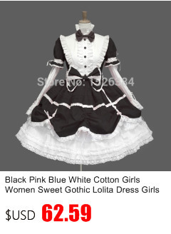 Support-Dance-Women-Cotton-Bow-Lace-Sweet-Lolita-Dress-L11-32429857396