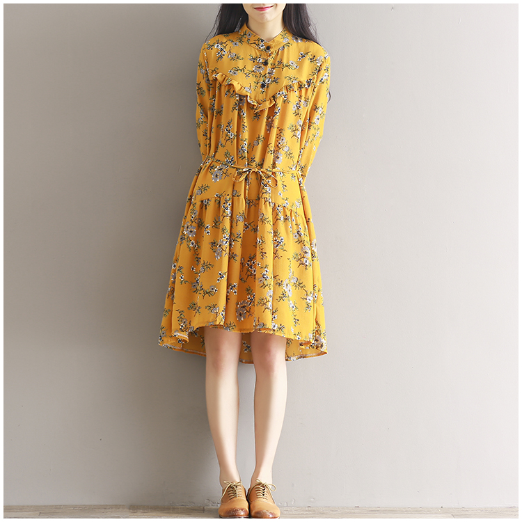 Sweet-Chiffon-Dress-2017-Spring-New-Women-Literary-Vintage-Stand-Collar-Long-Sleeve-Flower-Printed-R-32792866224