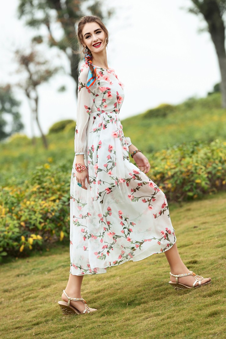 Sweet-Dress-New-2016-Spring-Summer-Famous-Street-Vintage-Novelty-Appliques-amp-Floral-Print-Slim-Whi-32604620140