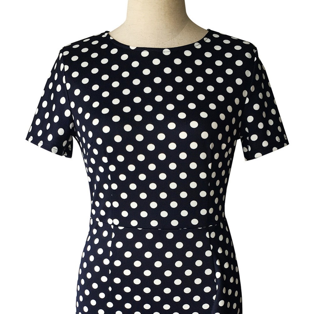 T39O-2016-Elegant-Vintage-Polka-Dot-Slim-Frill-Large-Size-Professional-Tunic-dress-Office-Work-Busin-32703486261