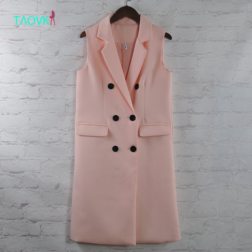 TAOVK-2017-new-fashion-Russian-style-women-Autumn-Vest-Red-White-Pink-and-Yellow-lapel-solid-color-v-32717155308