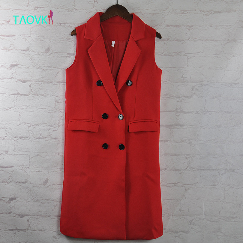 TAOVK-2017-new-fashion-Russian-style-women-Autumn-Vest-Red-White-Pink-and-Yellow-lapel-solid-color-v-32717155308