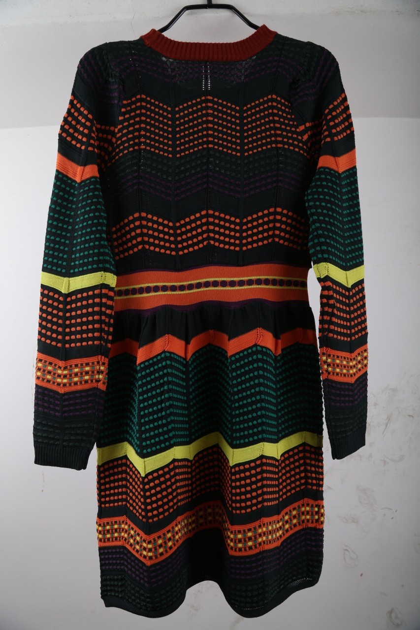 TOP-FASHION-New-2015-Fall-Runway-Designer-Women39s-Long-Sleeve-Plaid-Color-Block-Knitting-O-neck-Sli-32465547845