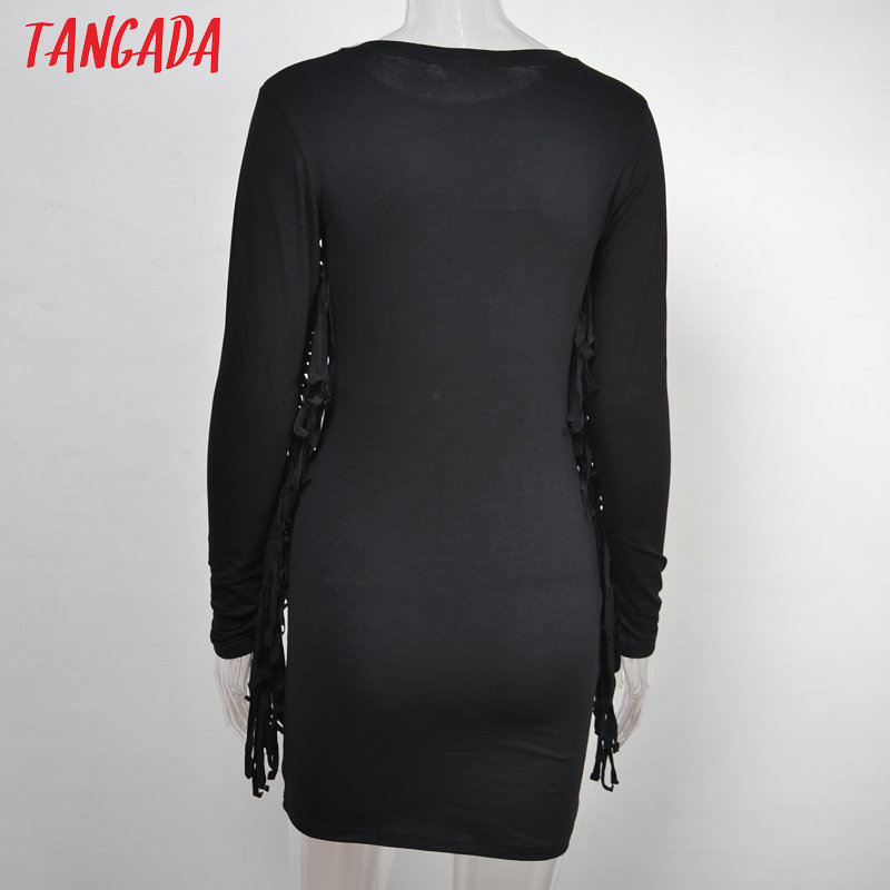 Tangada-European-Fashion-2017-Spring-women-sexy-moon-sun-print-tassel-Long-sleeve-black-Sheath-Dress-32563329340