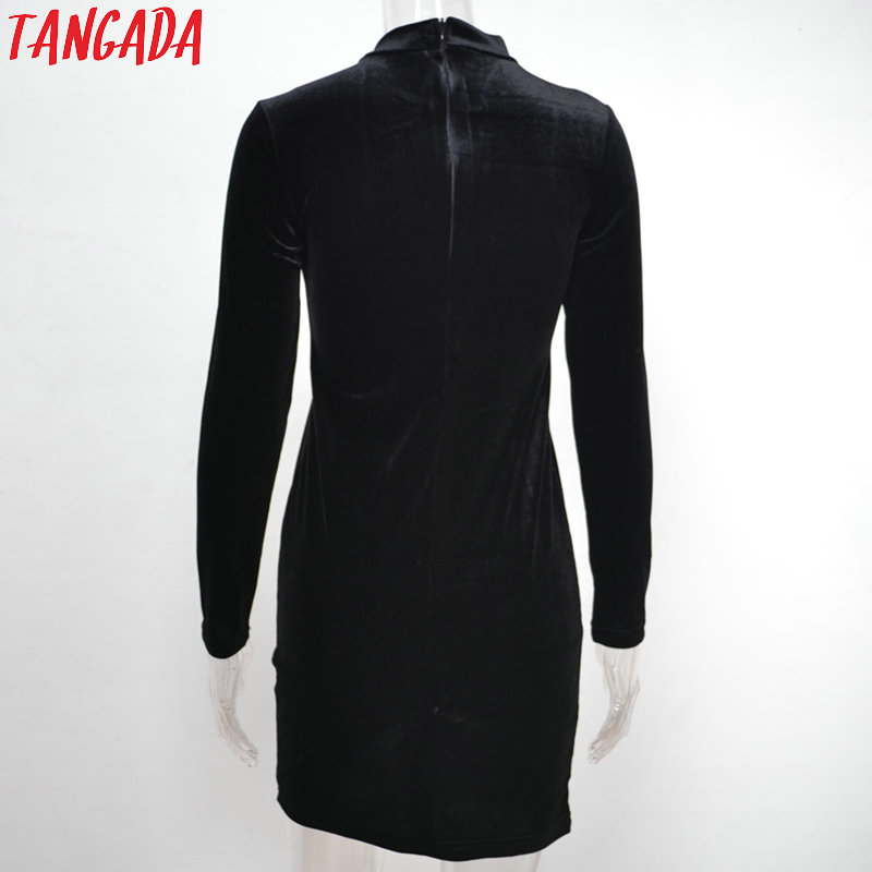 Tangada-Fashion-Black-Velvet-Women-Dress-Winter-Floral-Embroidery-Standing-Collar-Long-Sleeve-Casual-32778812550