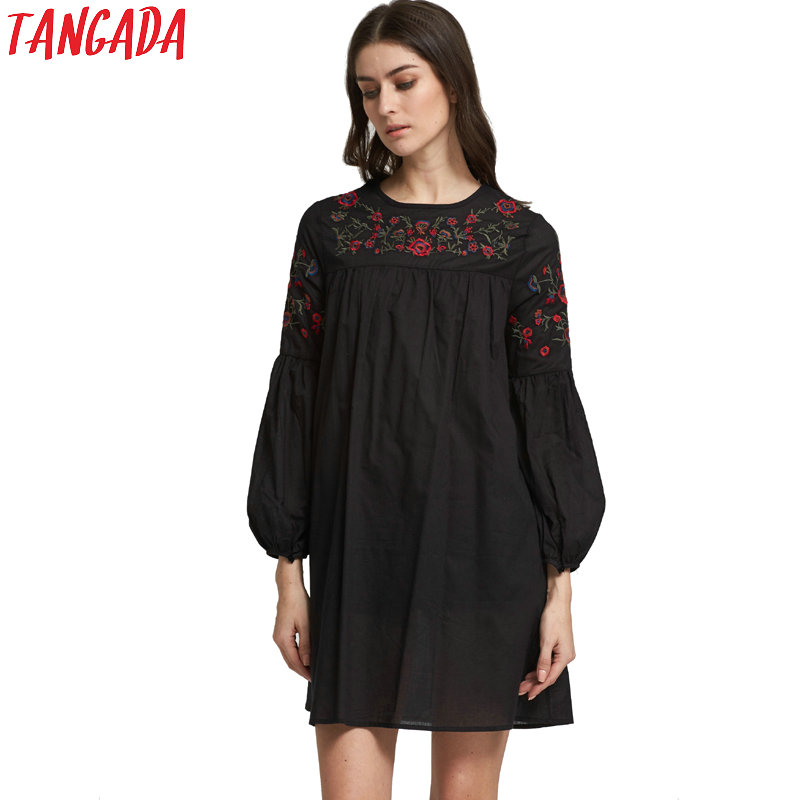 Tangada-Fashion-Korean-2017-Women-Floral-Embroidery-Back-Button-Dresses-O-Neck-Long-Sleeve-Loose-Coz-32764963399