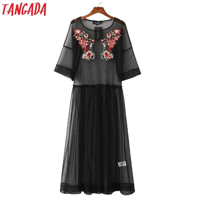 Tangada-Floral-Embroidery-Mesh-Dress-Long-Summer-Beach-Sexy-Women-Party-Ukraine-Fashion-Black-Vintag-32775722349