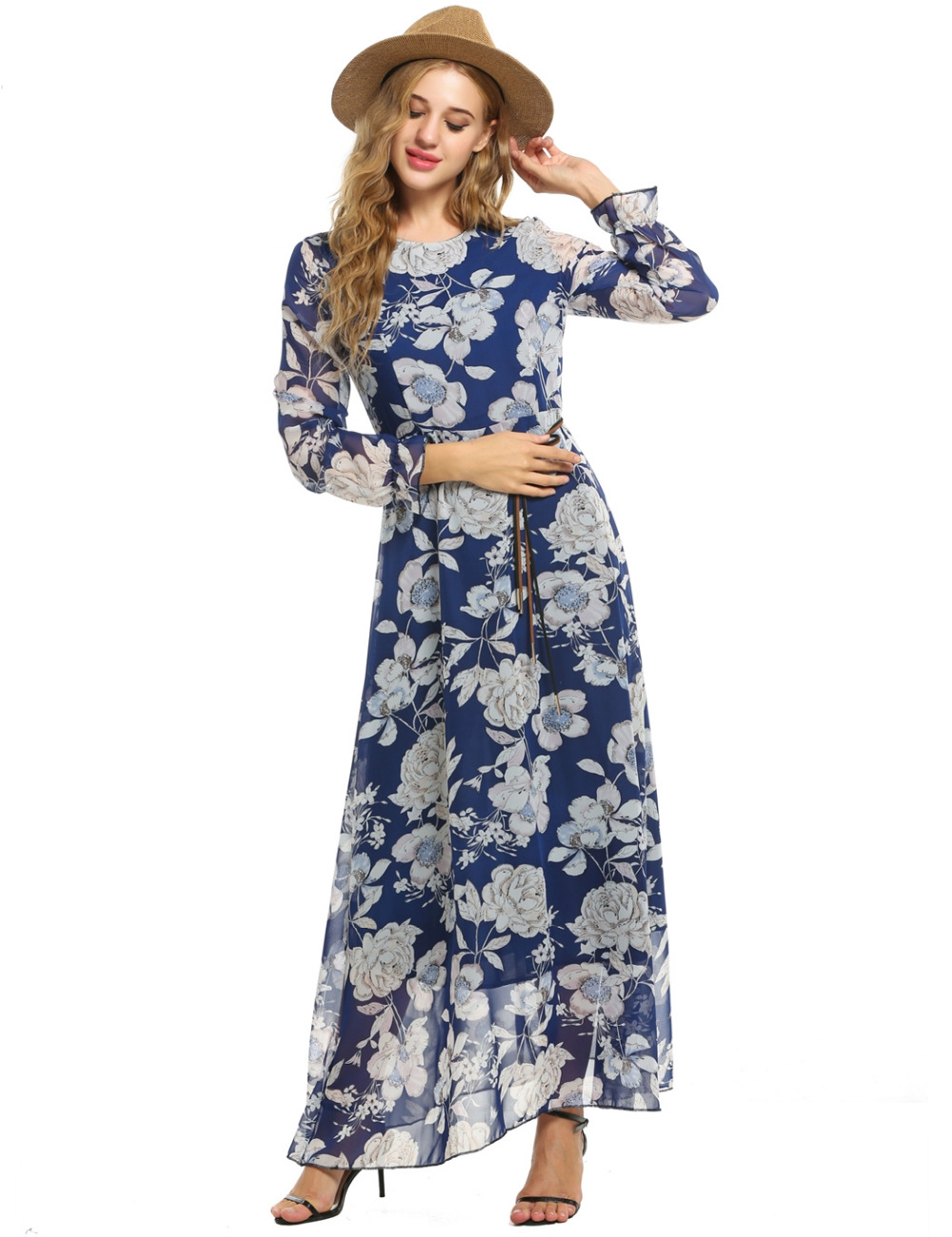 Tengeio-Summer-Dress-2017-Female-Women-Long-Sleeve-Maxi-porcelain-Flower-Printed-Plus-Size-XXL-Chiff-32787644550