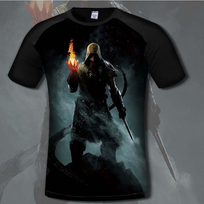 The-Elder-Scrolls-Men39s-Cotton-T-shirt-Comfortable-Game-Skyrim-3D-Print-T-shirts-Casual-Anime-Cloth-32799007030