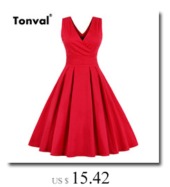 Tonval-4XL-Womens-Rockabilly-Floral-Pleated-Dress-Autumn-Vestidos-23-Sleeve-Retro-Vintage-50s-Elegan-32701814299