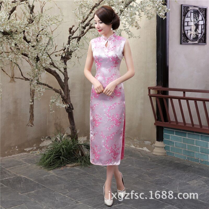 Top-Selling-Traditional-Chinese-Style-Dress-Women39s-Long-Cheongsam-Elegant-Slim-Qipao-Clothing-Size-32660920157