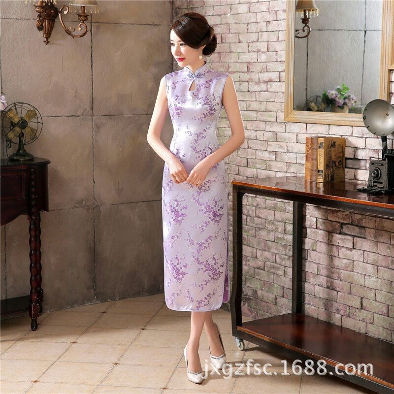 Top-Selling-Traditional-Chinese-Style-Dress-Women39s-Long-Cheongsam-Elegant-Slim-Qipao-Clothing-Size-32660920157