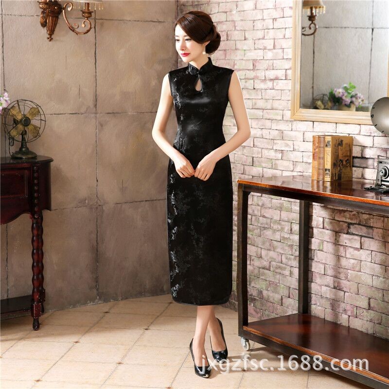 Top-Selling-Traditional-Chinese-Style-Dress-Women39s-Long-Cheongsam-Elegant-Slim-Qipao-Clothing-Size-32660920157