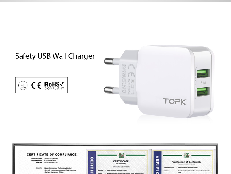 Topk-5V-24A-Smart-Travel-Dual-USB-Charger-Adapter-Wall-Portable-EU-Plug-Mobile-Phone-Charger-for-iPh-32674569407