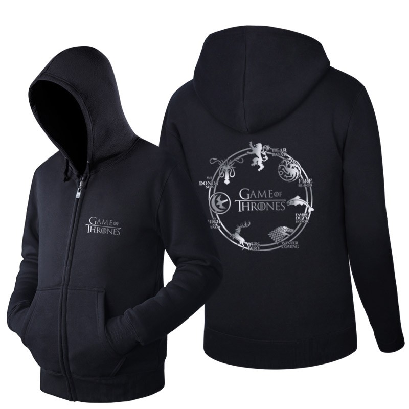 Trendy-fashion-SweatshirtDiffer-Game-Of-Thrones-SILVER-SIGAL-Seven-Houses-Graphic-Zip-Up-Leisure-Tra-32742632271