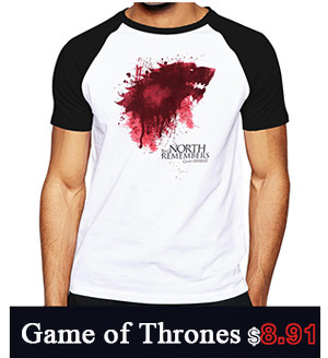 Tshirt-Homme--New-Game-of-Thrones-T-Shirt-Men-Cool-The-North-Remembers-Blood-Wolf-T-shirt-Men39s-Tee-32778856571