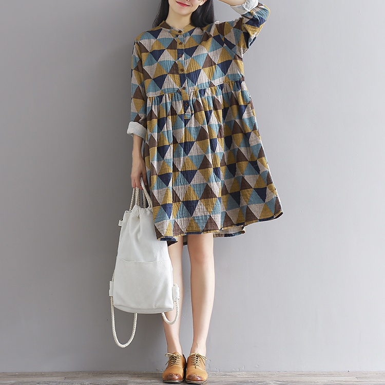 USWMIE-2018-Spring-Literature-Print-Collar-Thickened-Button-Loose-Vestidos-Long-Sleeve-Knee-length-G-32778324525