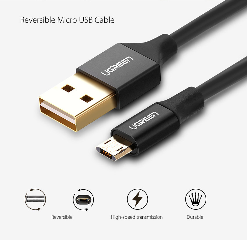 Ugreen-Reversible-Micro-USB-Cable-Tangle-free-USB-to-Double-Sided-Data-Sync-USB-Charger-Cable-for-Sa-32723650227