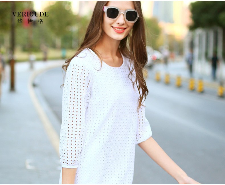 Veri-Gude-Summer-Dress-White-Dress-Women-Hollow-Out-Cotton-Dress-34-Sleeve-Mini-Style-32309748702