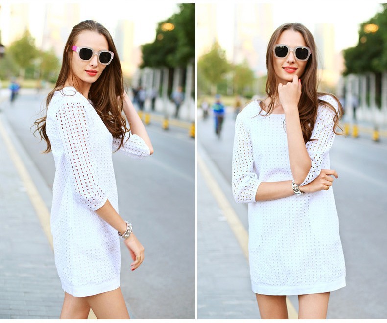 Veri-Gude-Summer-Dress-White-Dress-Women-Hollow-Out-Cotton-Dress-34-Sleeve-Mini-Style-32309748702