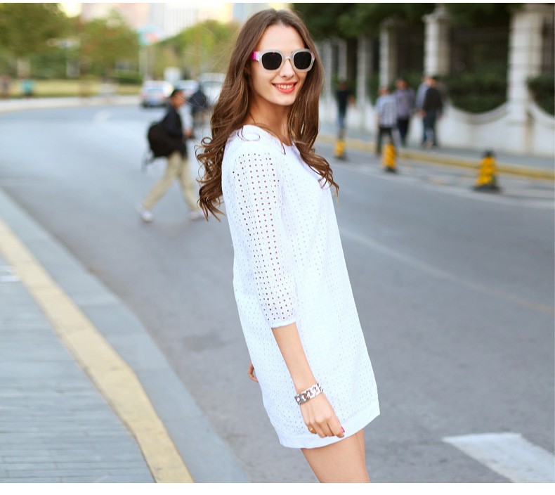 Veri-Gude-Summer-Dress-White-Dress-Women-Hollow-Out-Cotton-Dress-34-Sleeve-Mini-Style-32309748702