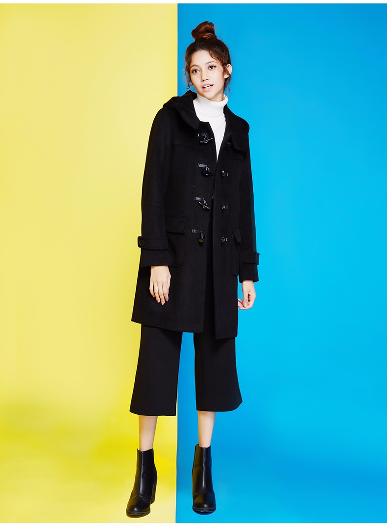 Veri-Gude-Women39s-Long-Woolen-Coat-Hooded-Winter-Coat-Horn-Button-Straight-Style-32754163588