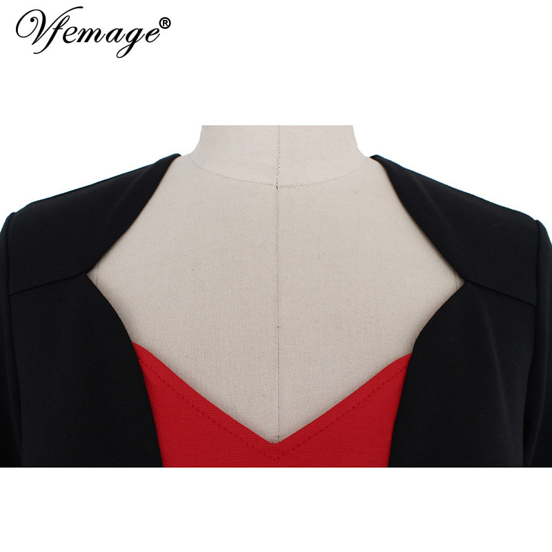 Vfemage-Women-One-piece-Faux-Jacket-Elegant-Slim-V-neck-Contrast-Work-Office-Business-34-Sleeve-Fema-32740680993