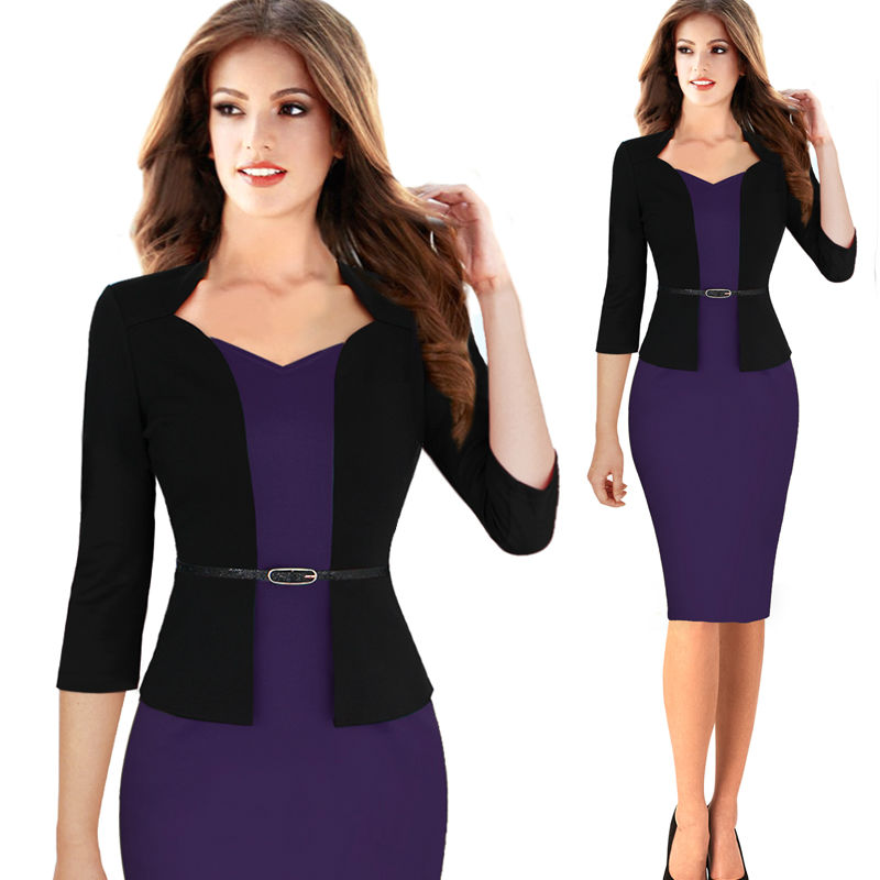 Vfemage-Women-One-piece-Faux-Jacket-Elegant-Slim-V-neck-Contrast-Work-Office-Business-34-Sleeve-Fema-32740680993