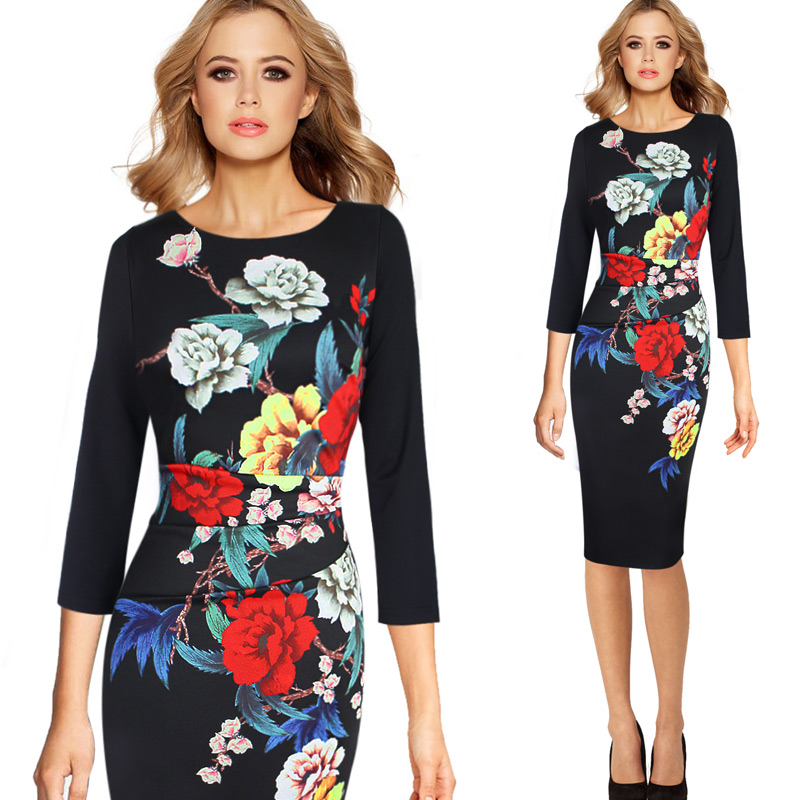 Vfemage-Womens-Elegant-Flower-Floral-Printed-Ruched-34-Sleeve-Ruffle-Casual-bridesmaid-Mother-of-Bri-32794194586