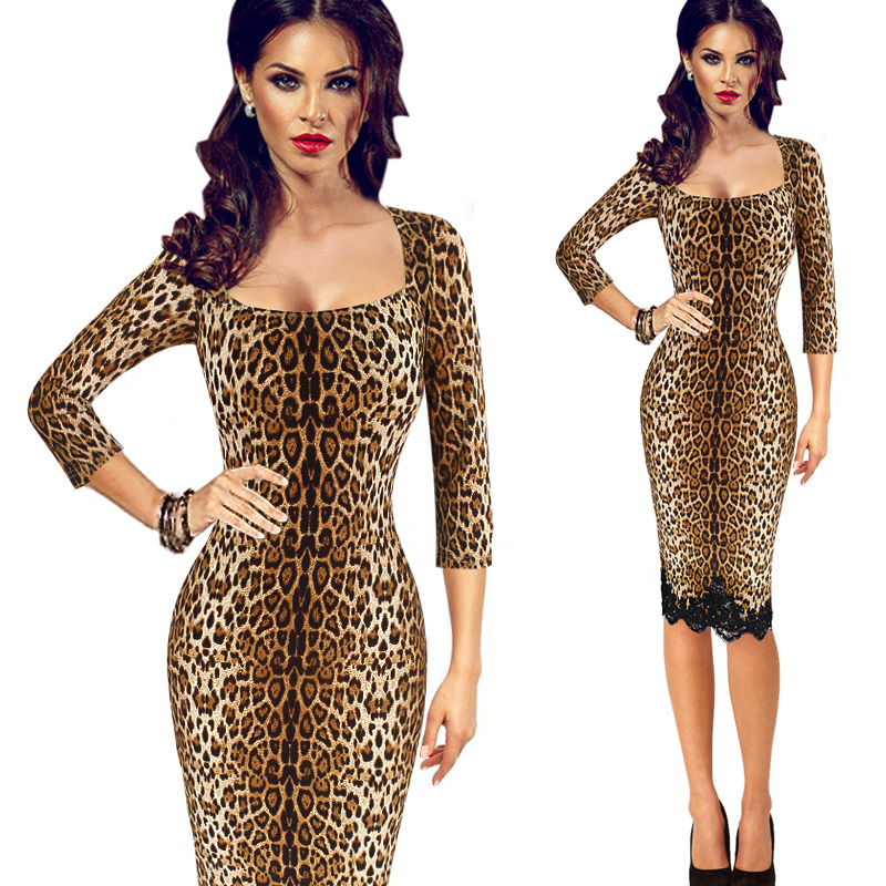 Vfemage-Womens-Elegant-Sexy-Hot-Leopard-34-Sleeve-Crochet-Lace-Slim-Tunic-Casual-Party-Club-Clubwear-32793696347