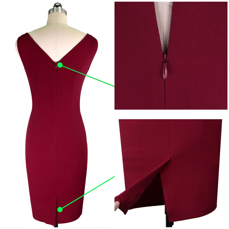 Vfemage-Womens-Sexy-V-Neck-Ruched-Slim-Dobby-Fabric-Party-Special-Occasion-Bridesmaid-Sheath-Fitted--32769001586