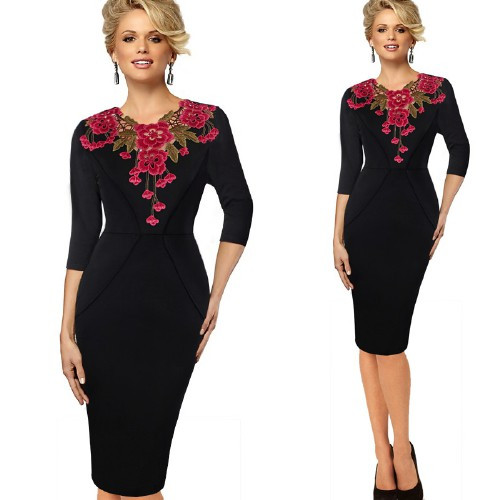 Vfemage-Womens-Stylish-Elegant-Applique-embroidery-Crochet-V-neck-Work-Office-Bodycon-Female-34-Slee-32735856202