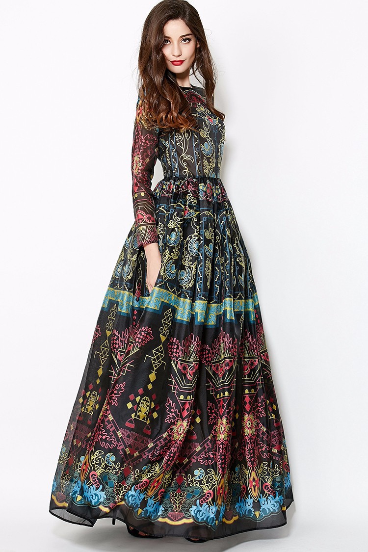 Vintage-2017-Winter-Long-Sleeves-Elegant-Empire-Ball-Gown-Temperamental-Slim-Retro-Print-Floor-Lengt-1908345009