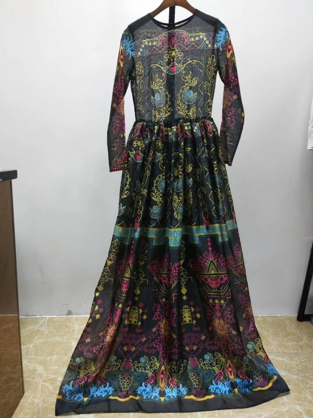 Vintage-2017-Winter-Long-Sleeves-Elegant-Empire-Ball-Gown-Temperamental-Slim-Retro-Print-Floor-Lengt-1908345009