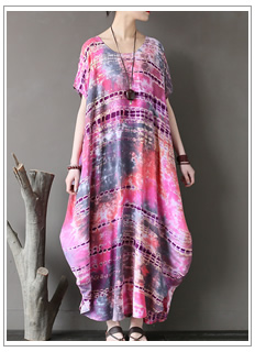 Vintage-Chinese-style-Flower-print-Women-Long-Dress-Cotton-Linen-Loose-Casual-Summer-Maxi-Dress-Bran-32647297778