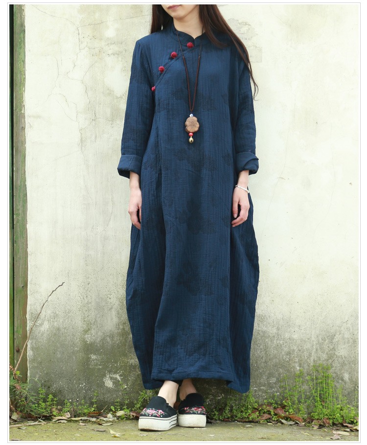 Vintage-Women-Dress-2016-Fall-Dress-Long-Sleeve-Chinese-Cheongsam-Ethnic-Dress-Deep-Blue-Qipao-Jacqu-32645243691