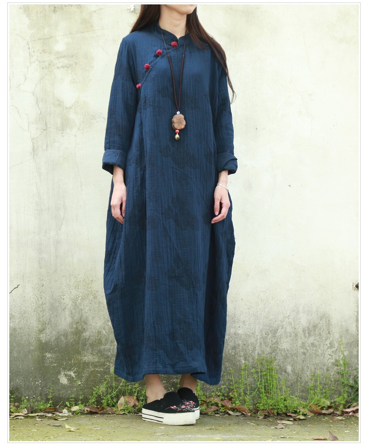 Vintage-Women-Dress-2016-Fall-Dress-Long-Sleeve-Chinese-Cheongsam-Ethnic-Dress-Deep-Blue-Qipao-Jacqu-32645243691