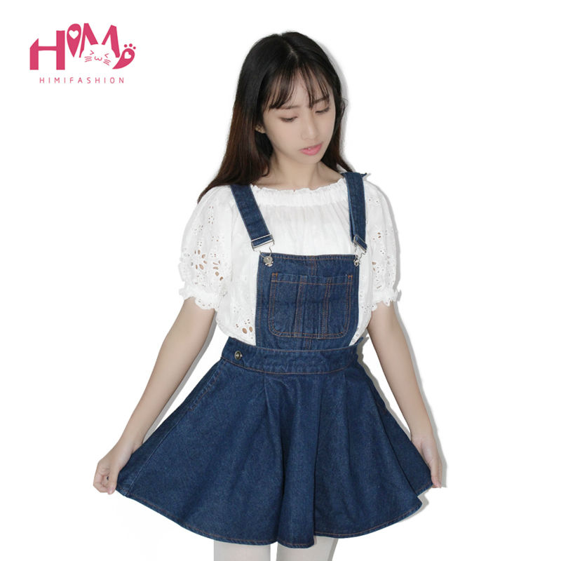 Vivi-Japan-Strap-School-Denim-Dress-For-Ladies-Dark-Blue-Removable-Summer-Detachable-Student-Overall-32298033348