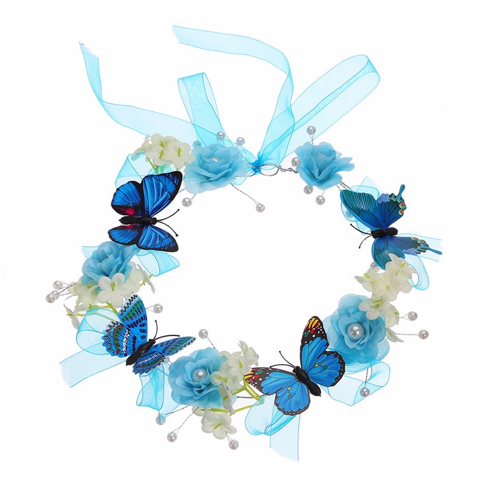 Wedding-Bridal-Hair-Flower-Crowns-Handmade-Pearl-Flower-Wreath-Woman-Girls-Butterfly-Flower-Garland--32661727760