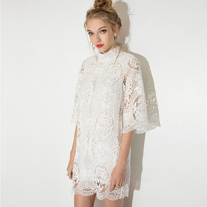 White-Lace-Dress-Women-Fashion-Sheer-Sleeve-Dresses-Sector-Hem-Princess-Dress-Women-Turtleneck-Slim--32507012898