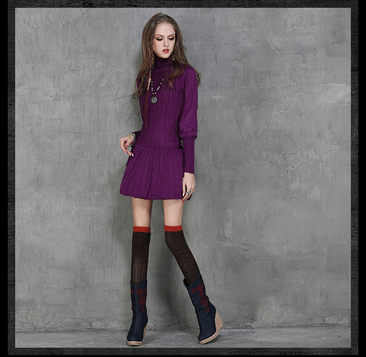 Winter-Dress-2017-Yuzi-Casual-New-Cotton-Skinny-Women-Dresses-Turtleneck-Long-Sleeve-Pleated-Vestido-32496783826