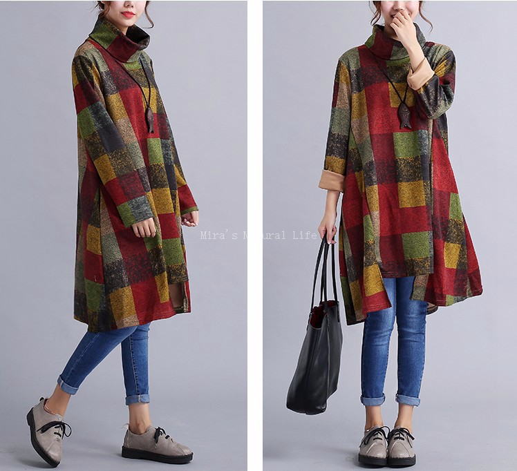 Winter-Dresses-Women-Plaid-Print-Turtleneck-Irregular-Full-Dress-Vintage-Woolen-Women-Long-Sleeve-Dr-32733420859