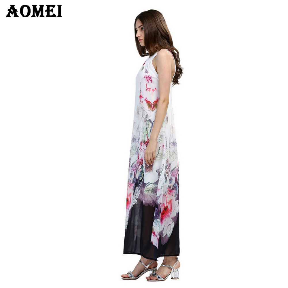 Woman-Fashion-Boho-Maxi-Print-Floral-Dresses-Plus-Size-White-Long-Dress-Sleeveless-Summer-Sundress-V-32621590243