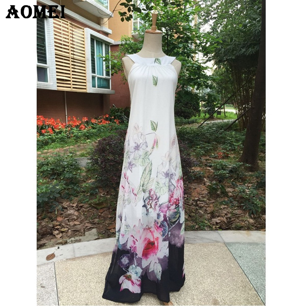 Woman-Fashion-Boho-Maxi-Print-Floral-Dresses-Plus-Size-White-Long-Dress-Sleeveless-Summer-Sundress-V-32621590243