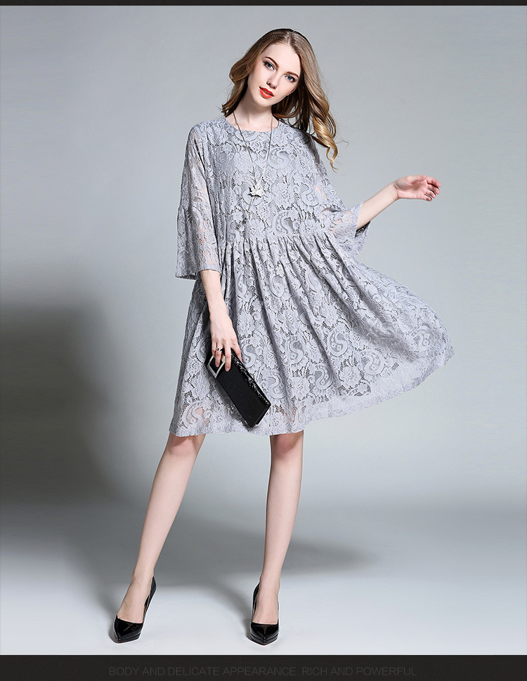 Woman-Plus-Size-Elegant-Lace-Dress-Gray-European--Spring-Summer-Feminine-Half-Sleeve-loose-Vestidos--32791117698