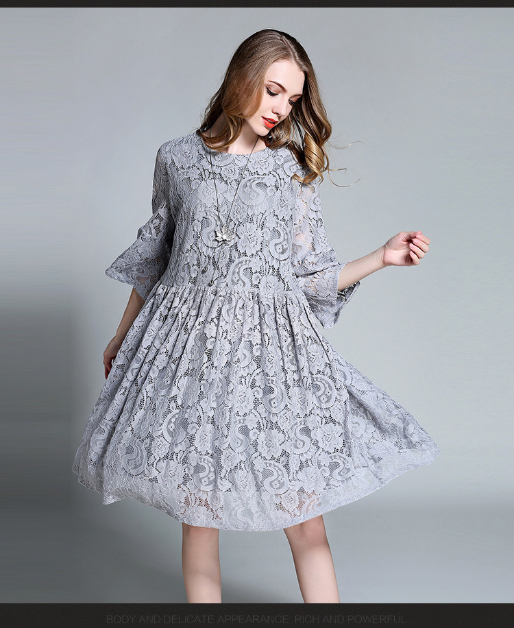 Woman-Plus-Size-Elegant-Lace-Dress-Gray-European--Spring-Summer-Feminine-Half-Sleeve-loose-Vestidos--32791117698