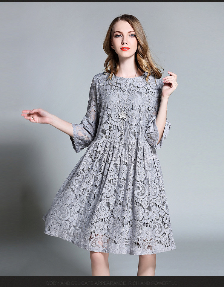 Woman-Plus-Size-Elegant-Lace-Dress-Gray-European--Spring-Summer-Feminine-Half-Sleeve-loose-Vestidos--32791117698