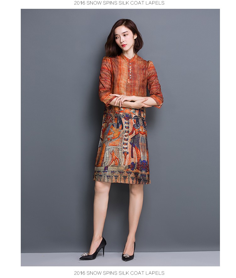 Women-Autumn-Dress-Half-Sleeve-Stand-Collar-Plus-Size-Women-Clothing-Casual-Silk-Dress-Character-Pri-32666834519